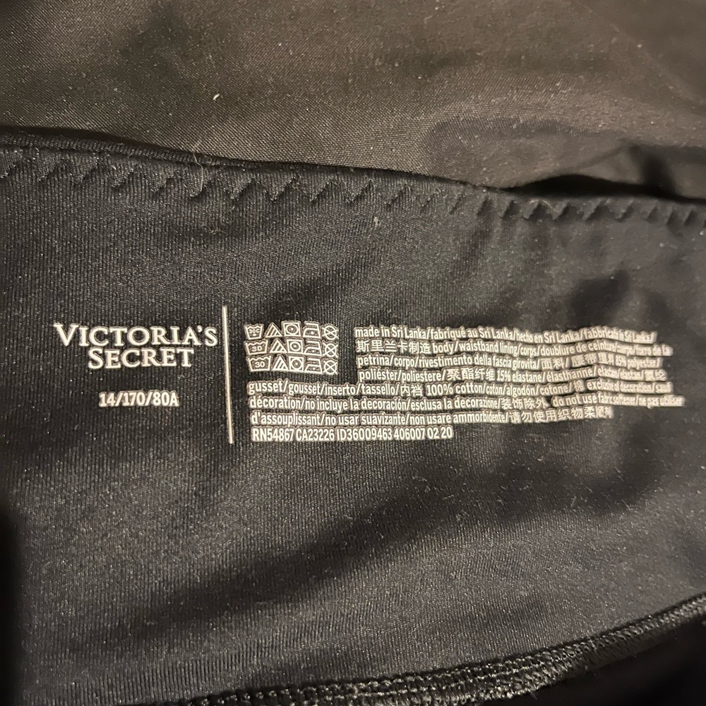 Victoria secret black knockout leggings size 14